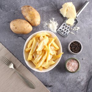 Trüf Yağlı & Parmesan Peynirli Elma Dilim Patates Kızartması